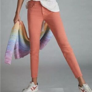 MOTHER The Looker Pop! Skinny Jeans Size 26 💗 Brink Pink Stretch Denim $238
